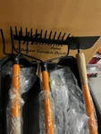 Ashman 3 Various Assorted Garden Bow Rake, Cultivator And Hoe. Fixed Price $110.00.
