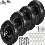 13" Flat Free Wheels Replacement For Gor Garden Cart Tires, 4.00-6 Solid. Fixed Price $119.24.