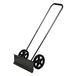 Yard Butler Snow Plow Rolling Push Shovel - 24" Wide Blade Black. Fixed Price $81.32.