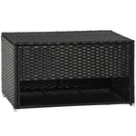 Outdoor Deck Box & Shoe Storage, Pe Rattan Wicker Towel Rack With Liner. Fixed Price $181.99.