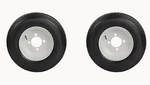 Antego Tire And Wheel (set Of 2) 4.80-8 Assemblies, White Lug. Fixed Price $79.99.