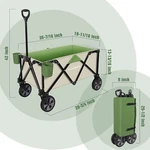 Haushof Heavy Duty Collapsible Wagon 176LBS Load Capacity Alloy Steel Green. Fixed Price $139.89.