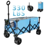 Villey Heavy Duty Collapsible Foldable Wagon 220L Extended Folding Utility Carts. Fixed Price $148.99.