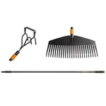 3-PIECE Quikfit Leaf Rake And Cultivator Attachments Garden Tool Set. Fixed Price $54.21.