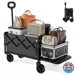 Geisoun Collapsible With Wheels & Tailgate, 350LBS Wagons Carts Foldable. Fixed Price $71.23.