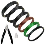 Roll Bonsai Wire Kit With Cutter, Total 160 Feet Aluminum Black. Fixed Price $15.99.