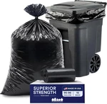Plasticplace 95-96 Gallon Heavy Duty Black Trash Bags Contractor Grade, Extra. Fixed Price $26.08.