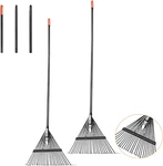 High-carbon Steel Leaf Rake Set, Adjustable Handle, 24 Tines, Pack. Fixed Price $101.99.