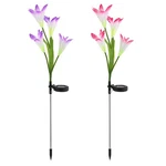 Solar Lily Flower Stake Lights, 7-COLOR IP65 Multi One Size. Fixed Price $41.99.