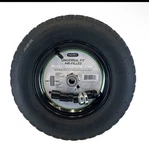 Marathon 14.5" Universal Replacement Wheelbarrow With Adapter Kit, Black. Fixed Price $20.00.