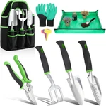Housolution Gardening Tools Set, 8PCS Heavy Duty With Green. Fixed Price $28.24.