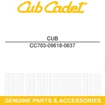 Cub Cadet 703-09618-0637 Roller Mounting Bracket Powder Black Striping 19A70019. Fixed Price $19.03.