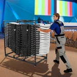 Folding Cart Store 40 Chairs Carbon Steel Mobile Stackable Dolly-. Fixed Price $116.93.
