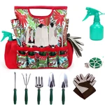 Bo-toys 9-PIECE Tools Set Gloves Floral Tote Bag Gardening Hand. Fixed Price $33.70.