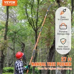 Vevor Manual Pole Saw, 7.3-27 Ft Extendable Tree Pruner, Sharp Steel Blade High. Fixed Price $119.95.