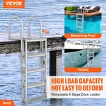 5-STEP Retractable Dock Ladder, 350 Lbs, Adjustable Height, For Boat/pool/marine. Fixed Price $209.99.