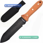 Knife, 7" Stainless Steel Blade Heavy Duty Gardening Tool, Full-tang Wood. Fixed Price $15.48.