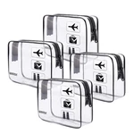 Tsa Approved Clear Travel Toiletry Bag Wih Zippers Pack Of 4, Black. Fixed Price $18.98.