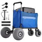 Vevor Beach Cart Folding Wagon Dolly With 12" Balloon Wheels For Sand. Fixed Price $143.99.